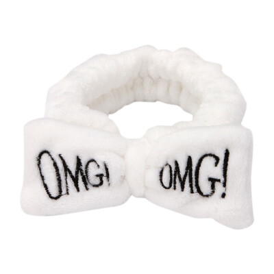 

Letter "OMG" Coral Fleece Soft Bow Headbands For Women Girls Cute Hair Holder Hairbands Hair Bands Headwear Hair Accessories