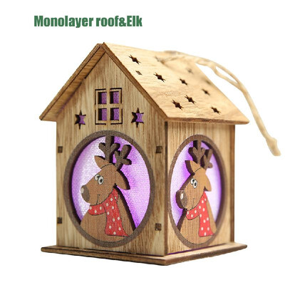 

Christmas Decoration DIY Luminous Cabin Snow House with Light