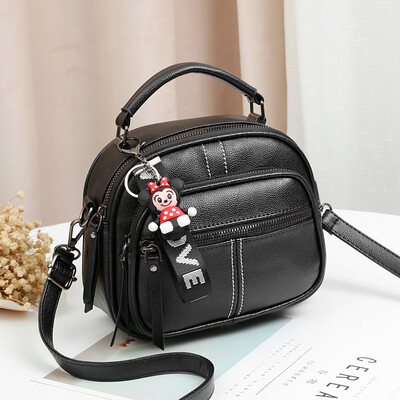

Womens Spring&Summer Fashion Trend Handbag Womens Bag Simple Joker Single Shoulder Messenger Bag Small Round Bag
