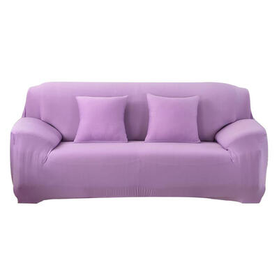 

Fashion Slipcover Stretchable Pure Color Sofa Cushion Cover Light Purple