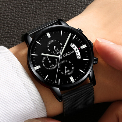 

Authentic Caseton Watch Mens Sports Quartz Watch Waterproof Fashion Trend Luminous Milan Strap Mens Watch Hand