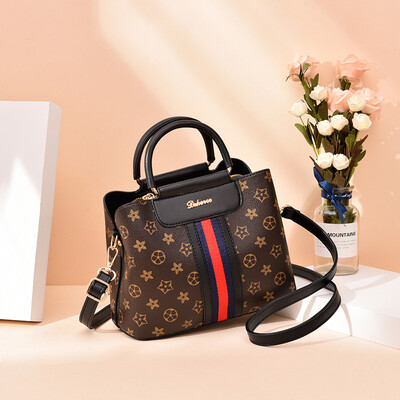 

Popular bag ladies three-tier collision color bucket bag single shoulder handbag fashion simple strap bag