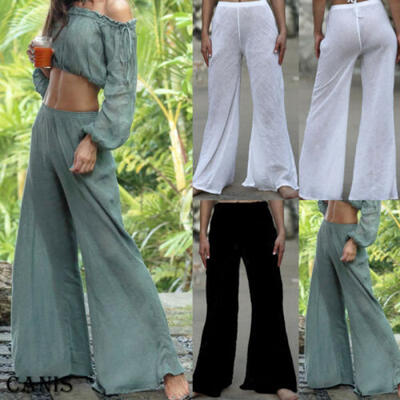 

Baggy Gypsy Loose Pants Yoga Boho Womens Plain Loose Trousers Bottoms Plus Size