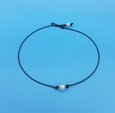 

New Fashion Necklace Knot Imitation Pearl Necklace Leather Cord Necklace Jewelry Selling Womens Wholesale Choker Necklace 2019