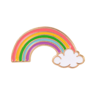 

Cloud Rainbow Designed Pin Brooch Clothes Bag Collar Pins Brooches Jewelry