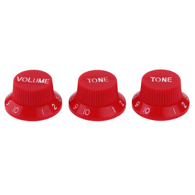 

3pcs Plastic Potentiometer Caps Tone Volume Control Knobs for ST SQ Guitar