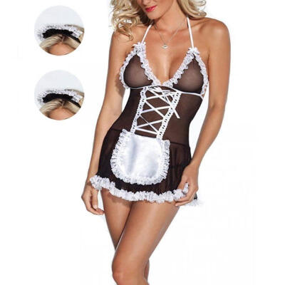 

Women Sexy-Lingerie Nightwear Sleepwear Dress Babydoll Lace G-string Underwear