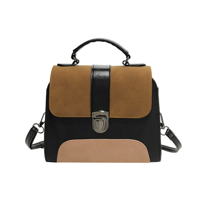 

Women Patchwork Leather Crossbody Bag Ladies Fashion Shoulder Bags High Quality Designer Luxury Handbag Casual Tote T30