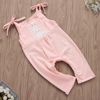 

Toddler Infant Baby Girl SLeeveless Solid Floral Jumpsuit Romper Outfits Clothes