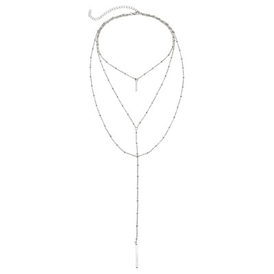 

Bohemian Long Pendant Necklaces For Women Vintage Gold Color Beads Choker Multi layer Necklace Statement Jewelry 2018