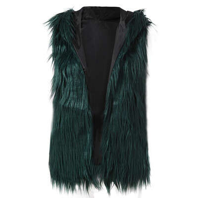 

Toponeto Womens Fashion Artificial Fur Winter Hooded Sleeveless Warm Coat Vest