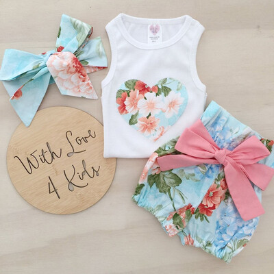 

Toddler Newborn Baby Girls Summer Floral Clothes Vest Tops Shorts Pants Outfits