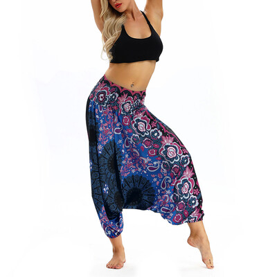 

Boho Women Loose Baggy Gym Yoga Pants Ladies Floral Print Lantern Long Trousers