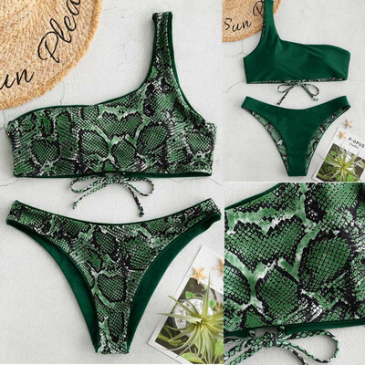 

Roseonmyhand Womens Two Piece Print Sexy Split Swimsuit Bikini Swimsuit Beachwear