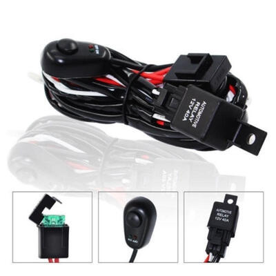 

LED Wiring Loom Harness 2 Ways DT Kit Driving Lights Bar Plug & Play 40A