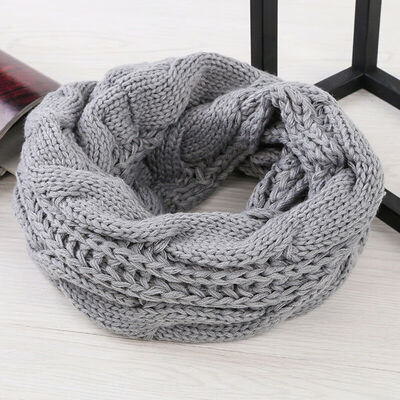 

Womens Warm Winter Infinity Circle Cable Knit Cowl Neck Thick Scarf Shawl Wrap