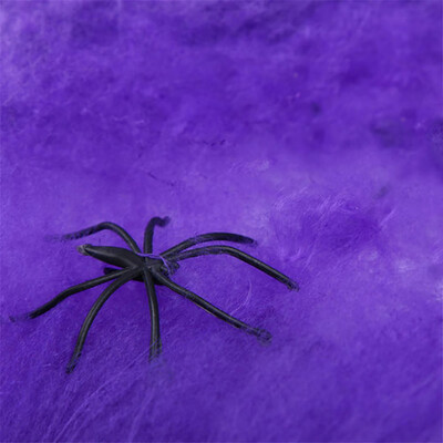 

Toponeto Cotton Spider Web Halloween Props Spider Home Bar Party Festival Decoration