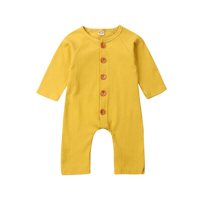 

Newborn Baby Girl Boy Warm Clothes Cotton Solid Romper Jumpsuit Outfits 0-24M