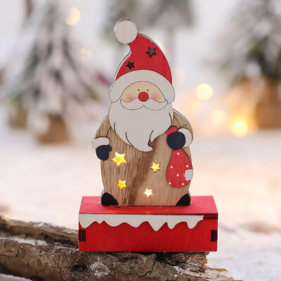 

Toponeto LED Light Cute Christmas Elk Ornaments Window Holiday Decoration Adornment A