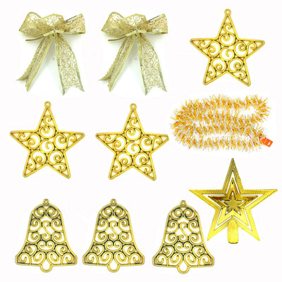 

〖Follure〗Christmas Tree Bowknot Ribbon Elk Pendant Decoration Supplies Festival Party