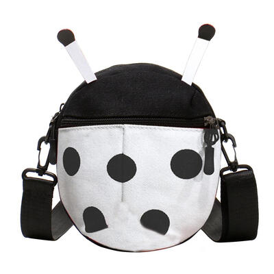 

Cartoon Ladybug Cute Girl Shoulder Bags Canvas Mini Messenger Crossbody Bag