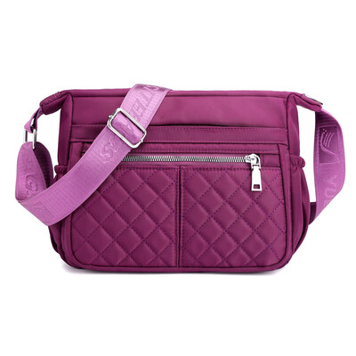 

Middle-aged female mother slung cloth bag Lingge nylon Oxford cloth bag large canvas bag female