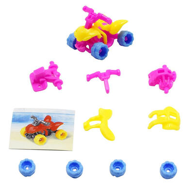 

Assembled Beach Motorcycle Toy DIY 4 Wheel Motor Car Model Toy Kids Gift