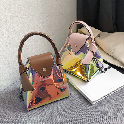 

Ladies bag new fashion transparent chain laser bag handbag Korean version of the wild single shoulder Messenger bag