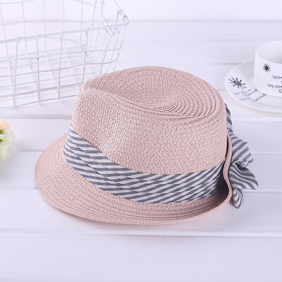 

Baita Leisure Korean Edition Butterfly Knot Straw Knitting Jazz Hat Lady Straw Hat Sunshade Sunscreen Beach Holiday Wholesale