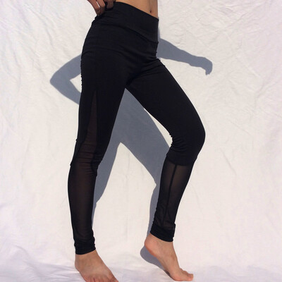 

Women Fashion High Elasticity Spliced Grenadine Leggings Gym Active Pants