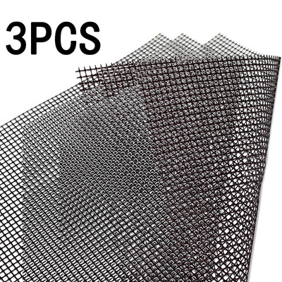 

2pcs3pcs BBQ Grill Mesh Mat Non-Stick Cooking Sheet Liner Fish Outdoor Black
