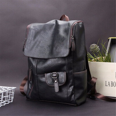 

Vintage Mens Leather School Travel Backpack Satchel Laptop Bag Rucksack Handbag