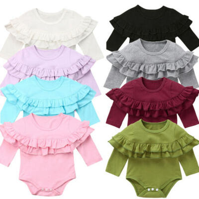 

Newborn Infant Baby Girls Fold Romper Jumpsuit Bodysuit Clothes Outfits Playsuit