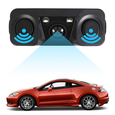 

3in1 170°Car Visual Reversing Rear View Camera with Backup Radar Parking Sensor