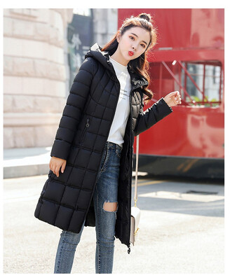 

Medium long coat new warm heating cotton jacket