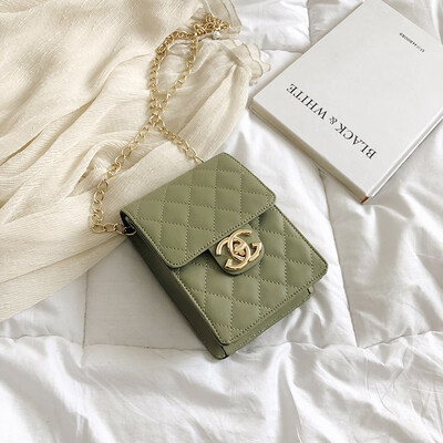 

Fashion small incense messenger bag female 2019 new chic rhombic chain shoulder bag female simple wild small square bag