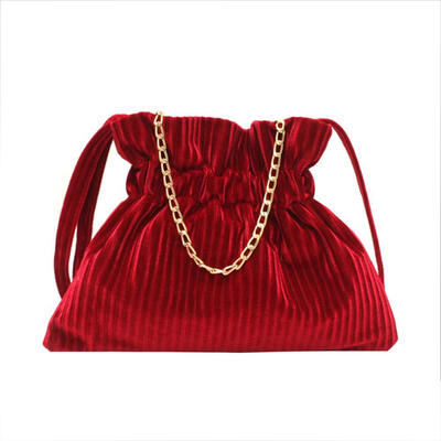 

Retro Women Chain Handbag Crossbody Bag Corduroy Shoulder Drawstring Bags