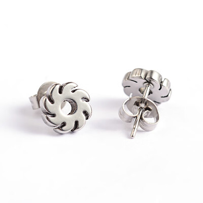 

Vortex 304 Stainless Steel Ear Studs Stainless Steel Color 8mm Pin 07mm
