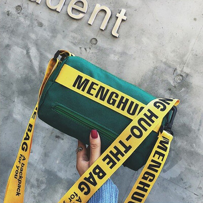 

Tailored Woman Summer Color Collision Shoulder Bags Ladies Trendy Hip Hop Letter Hand Bag