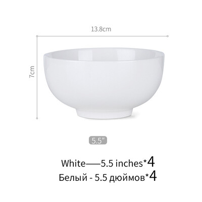 

High-quality cutlery bowl salad restaurant ceramic rice bowl for sale