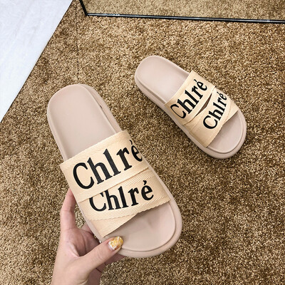 

Thick-soled slippers women wear 2019 new summer Korean students Joker leisure sports soft-soled sandals ins tide