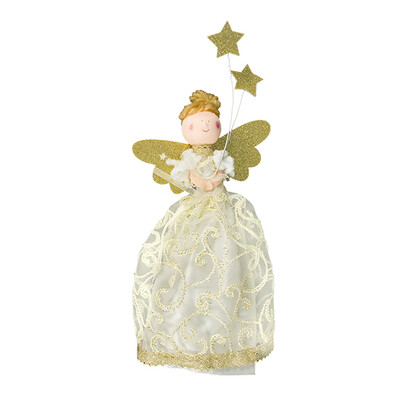 

Gobestart Christmas Ornaments Fabric Angel Doll Champagne Red Wine Bottle Cover