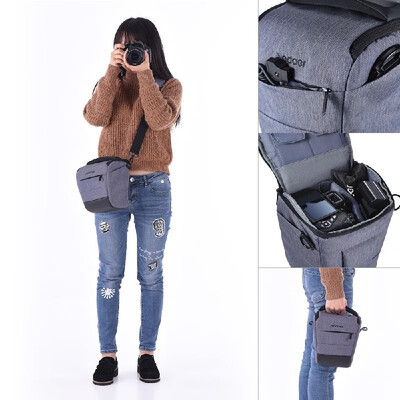 

Andoer Portable DSLR Camera Shoulder Bag Sleek Polyester Camera Case for 1 Camera 1 Lens&Small Accessories for Canon Nikon Son