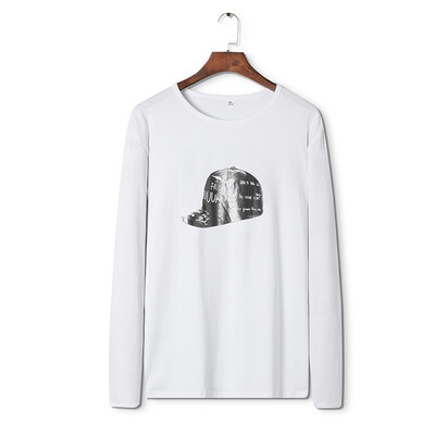 

NDQ Mens Long Sleeve T-Shirt Cotton Solid Color Spring&Autumn Bottoming Shirt 8911CT 5063
