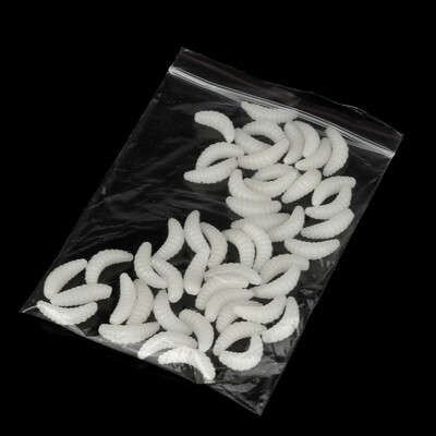 

Saidsome 50PCS 22cm Maggot Grub Soft Lure Baits Worms Shrimps Fishing Lures fishing bait fishing lure