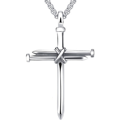 

Fashion Man Women Titanium Steel Cross Pendant Long Chain Necklace Jewelry Gift