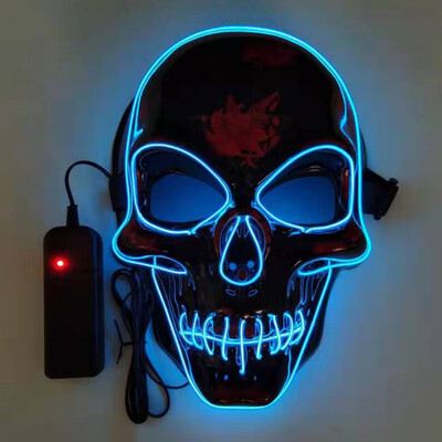 

Skull Mask Halloween Party Masque Masquerade Masks Neon Maske Light Glow In The Dark Mascara Horror Maska Glowing Masker Purge
