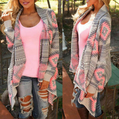 

Women Casual Loose Long Sleeve Knitted Sweater Tops Cardigan Outwear Coat Jacket