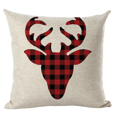 

Tailored Merry Christmas Pillow Cases Linen Sofa Cushion Cover Home Decor Pillow Core