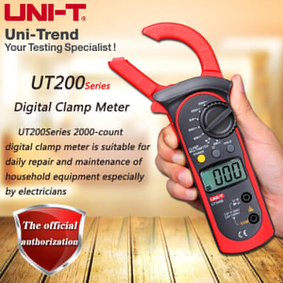 

UNI-T UT200A UT200B AC Digital Clamp Meter 200A-600A Digital Ammeter Resistance Diode tester Meter LCD backlight